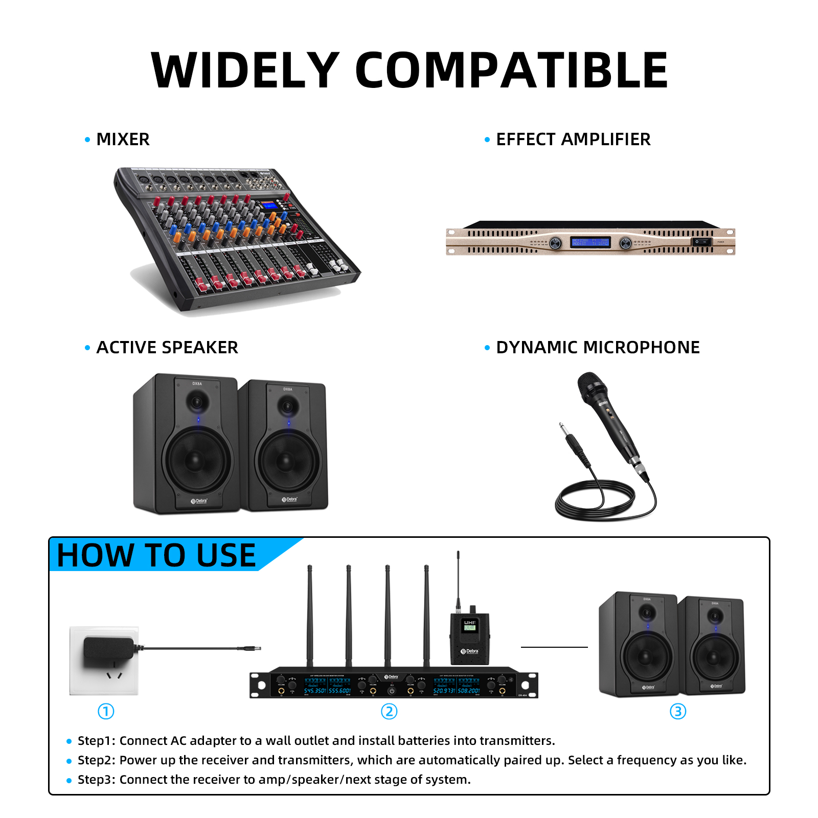 Debra Audio ER-404 UHF Wireless In-Ear Monitoring System