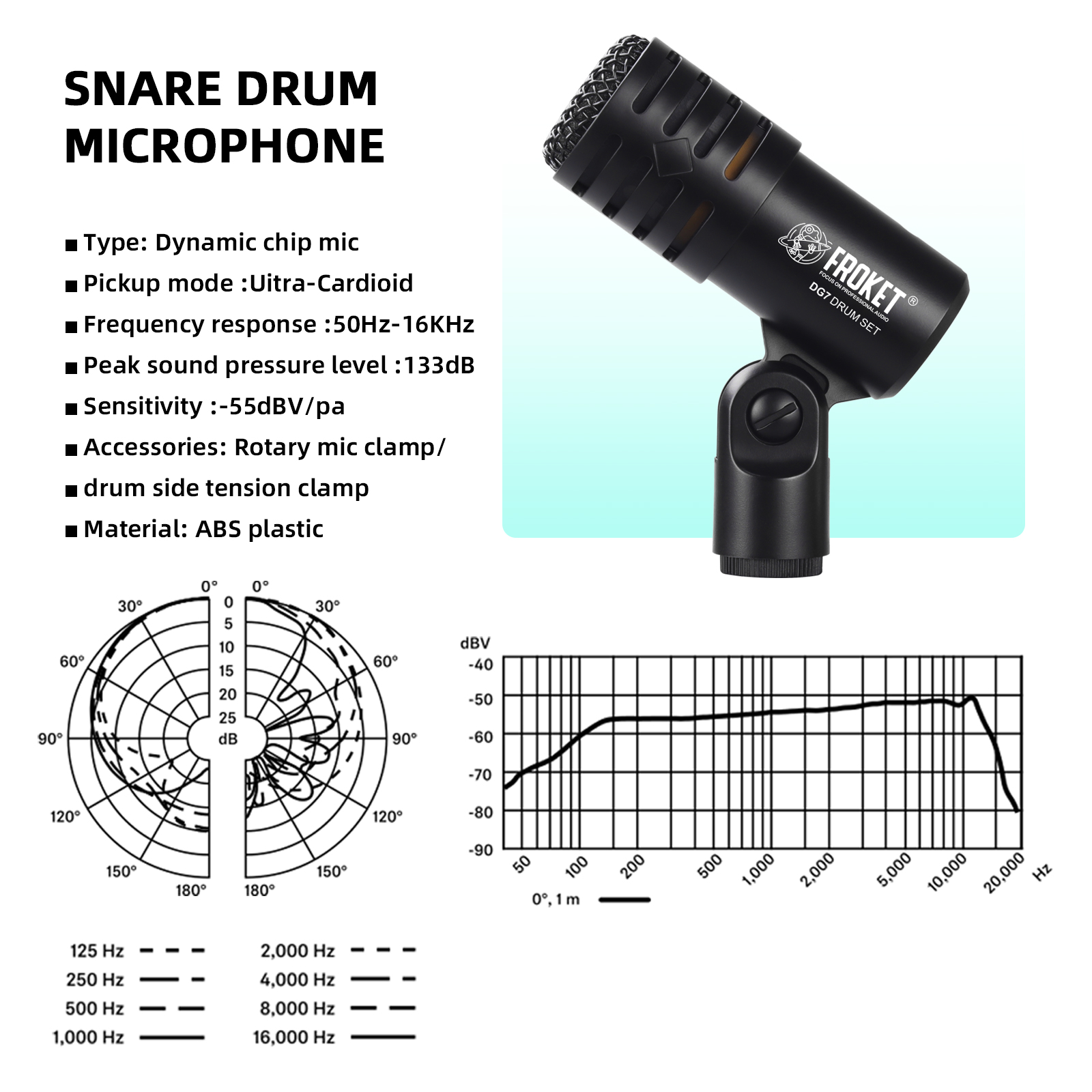 DG7 Drum Microphone Set Condenser Microphone Dynamic Microphone