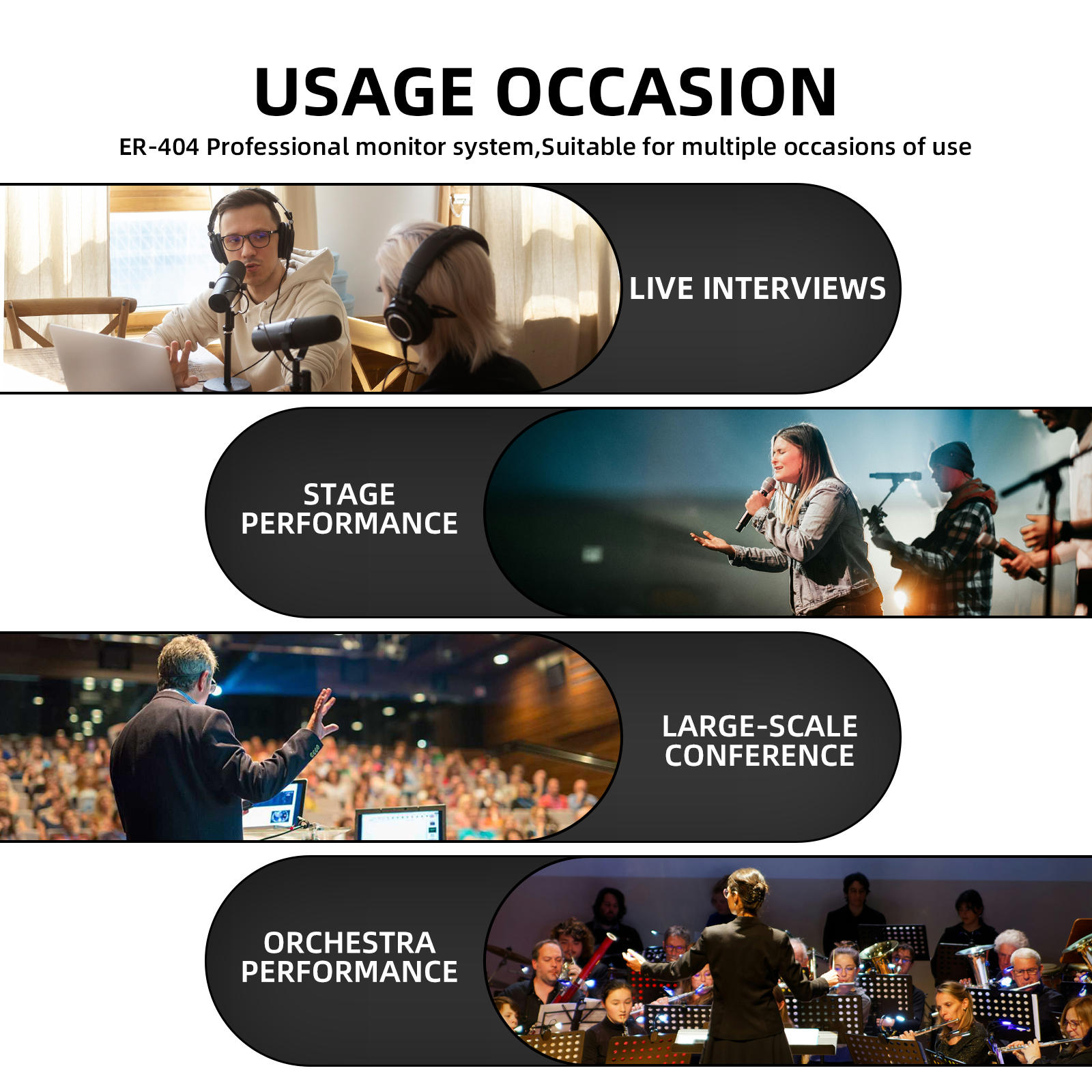 Debra Audio ER-404 UHF Wireless In-Ear Monitoring System