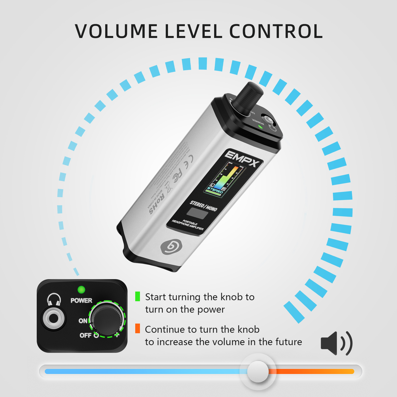 EMPX Professional Headphone Monitoring Amplifier (White)