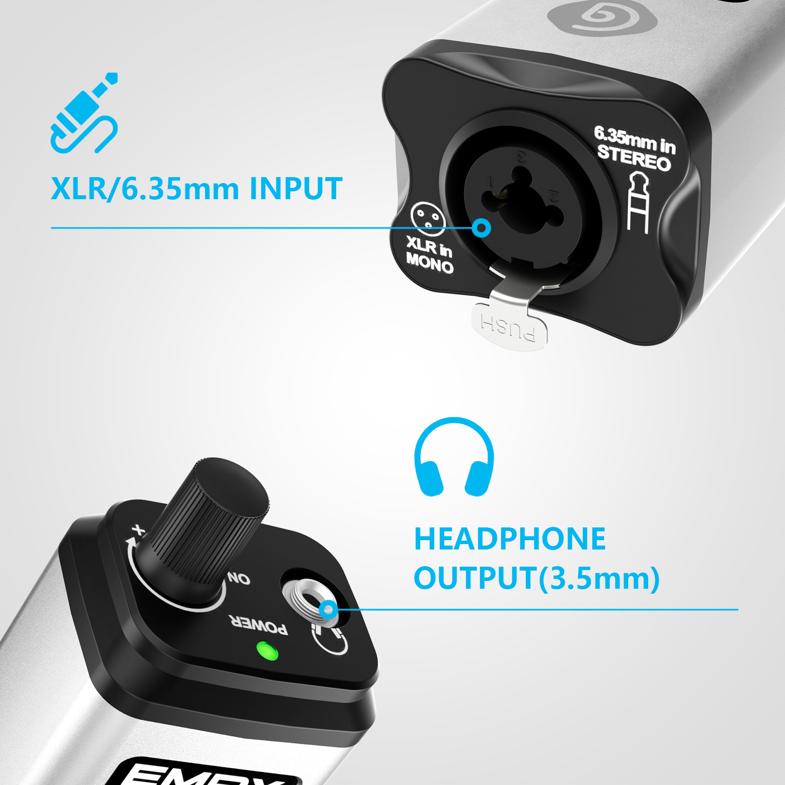 EMPX Professional Headphone Monitoring Amplifier (White)