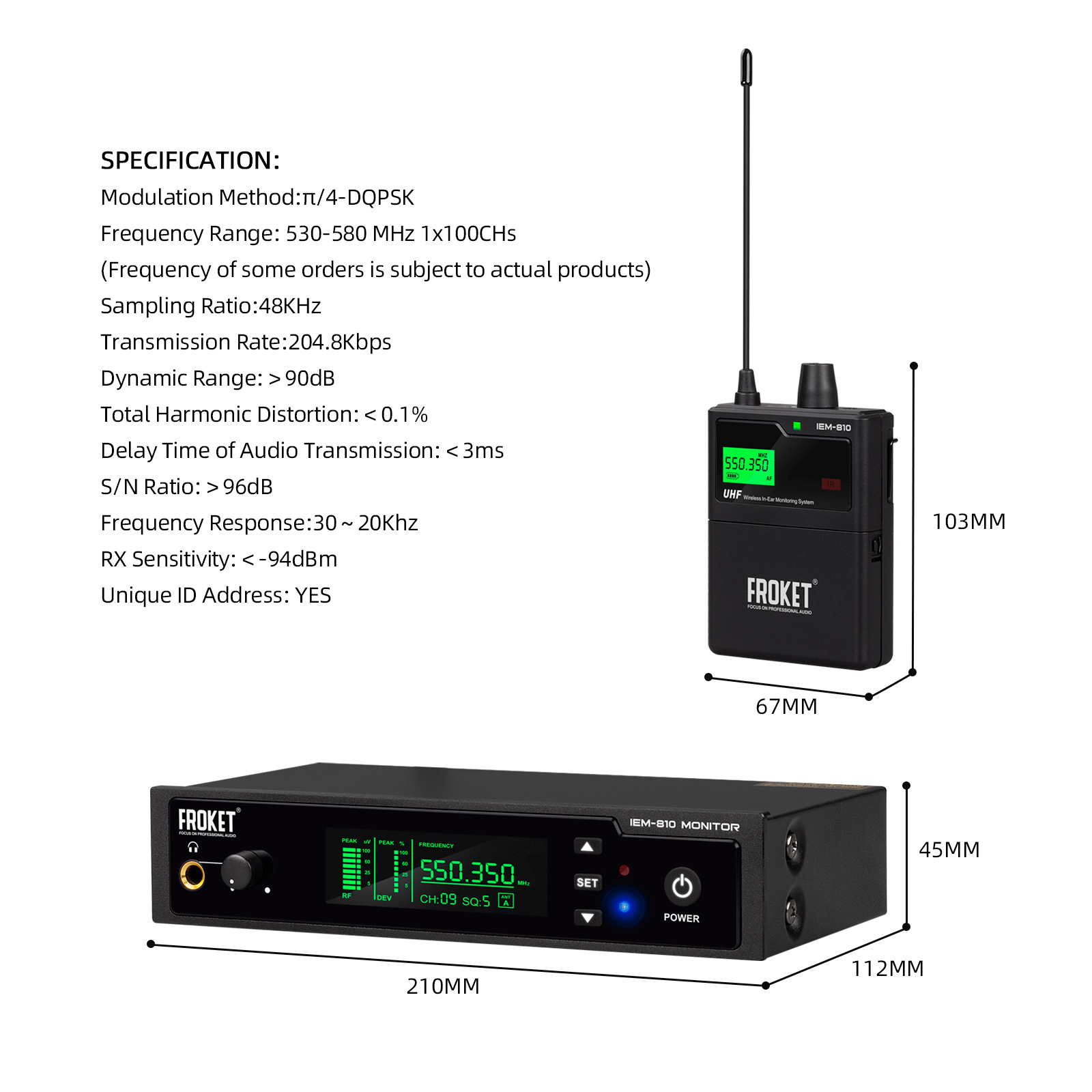 IEM-810 Wireless In-Ear Monitoring System   