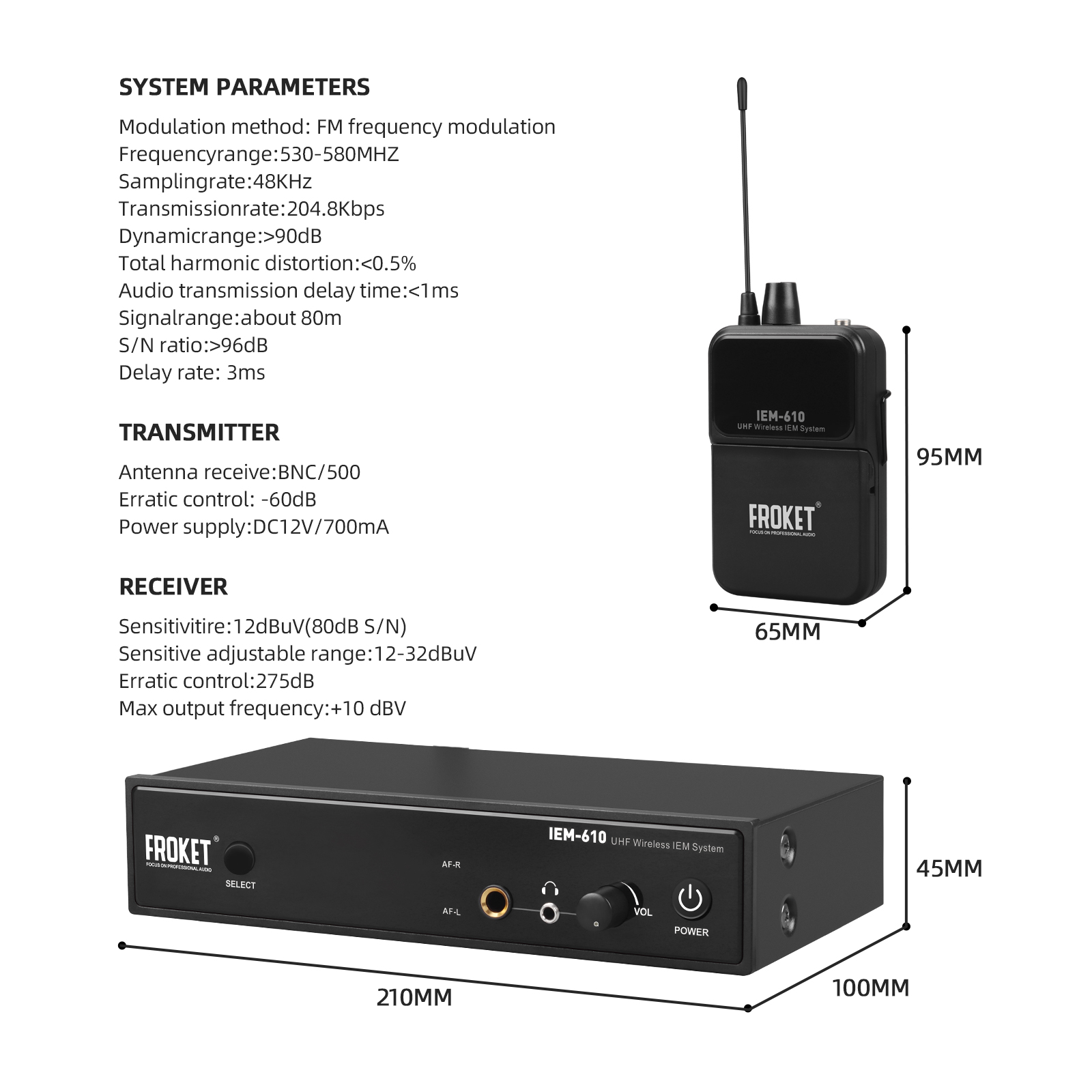 IEM-610 In-ear wireless monitoring system