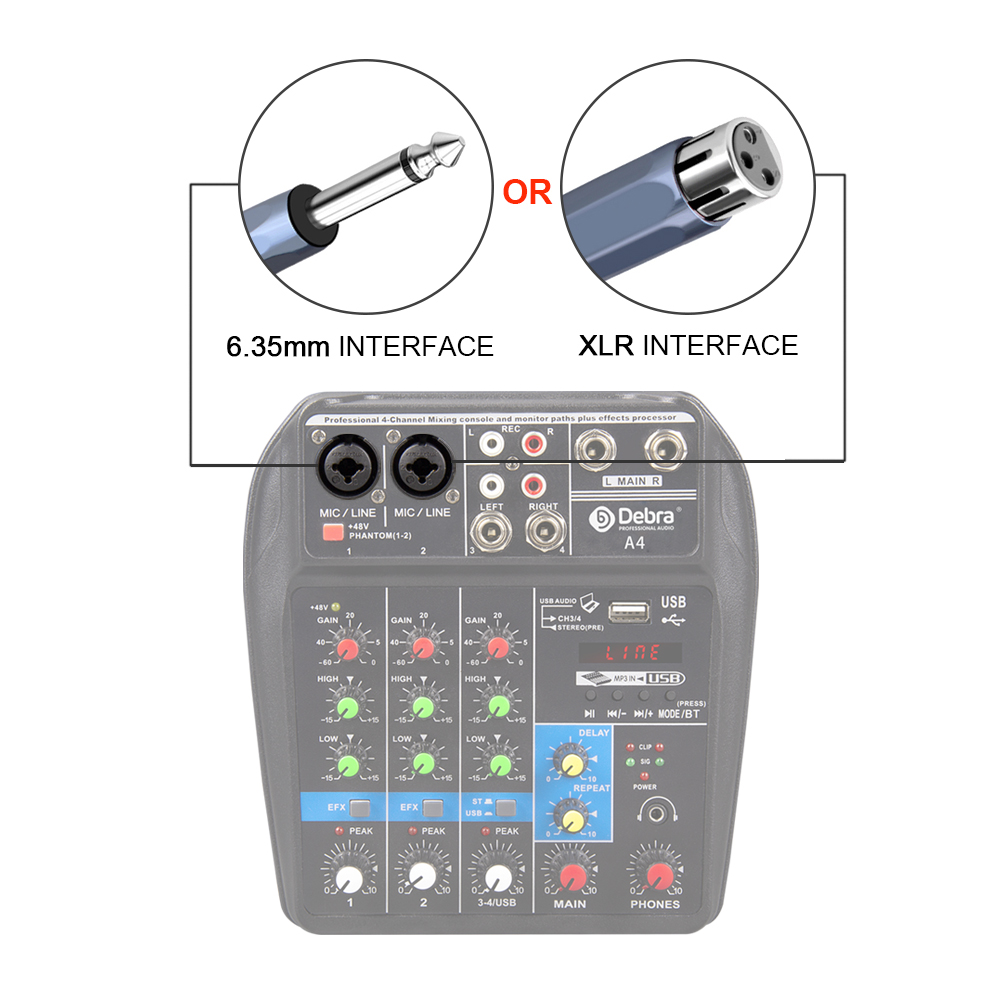 A4 Mini Audio Mixer