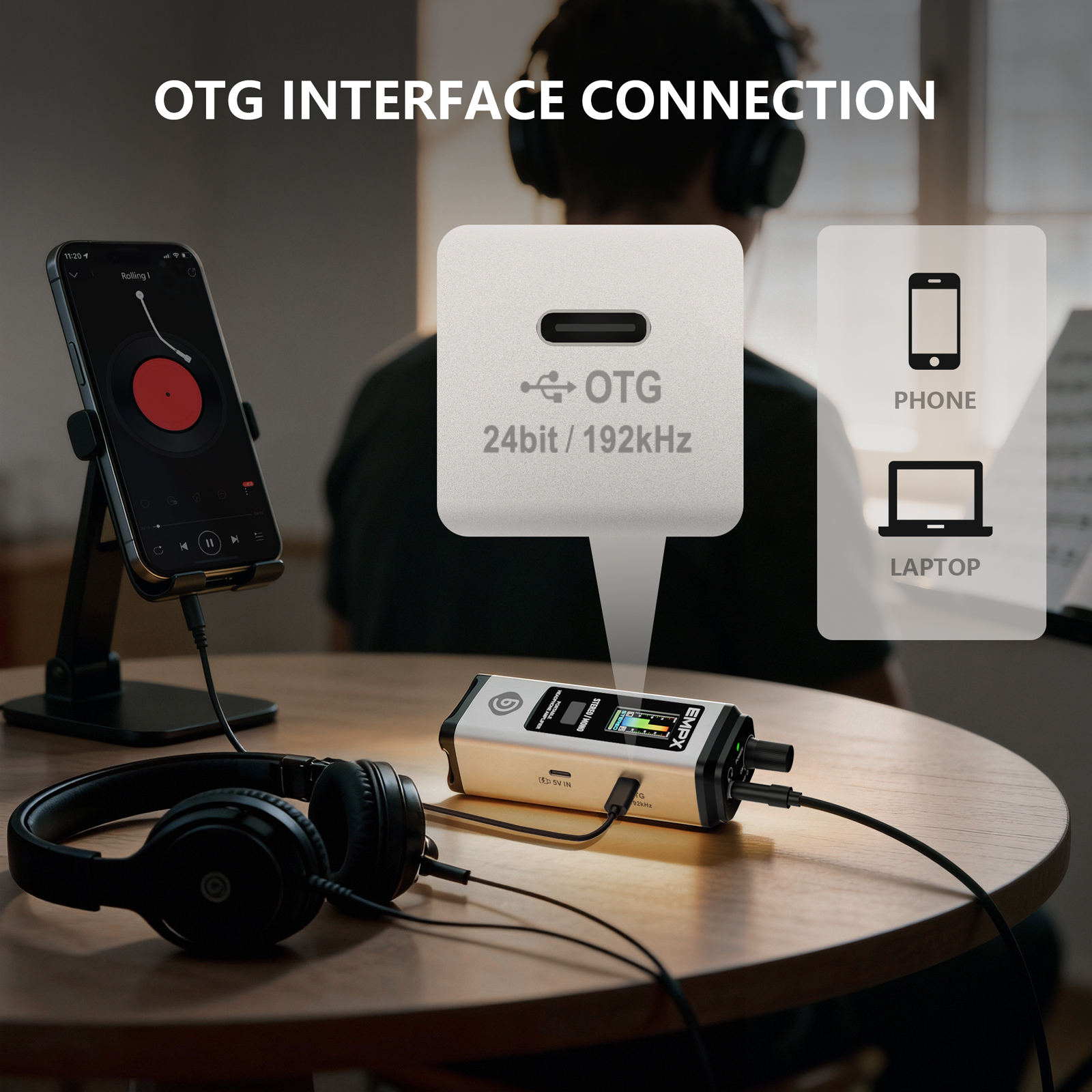 EMPX Professional Headphone Monitoring Amplifier (White)