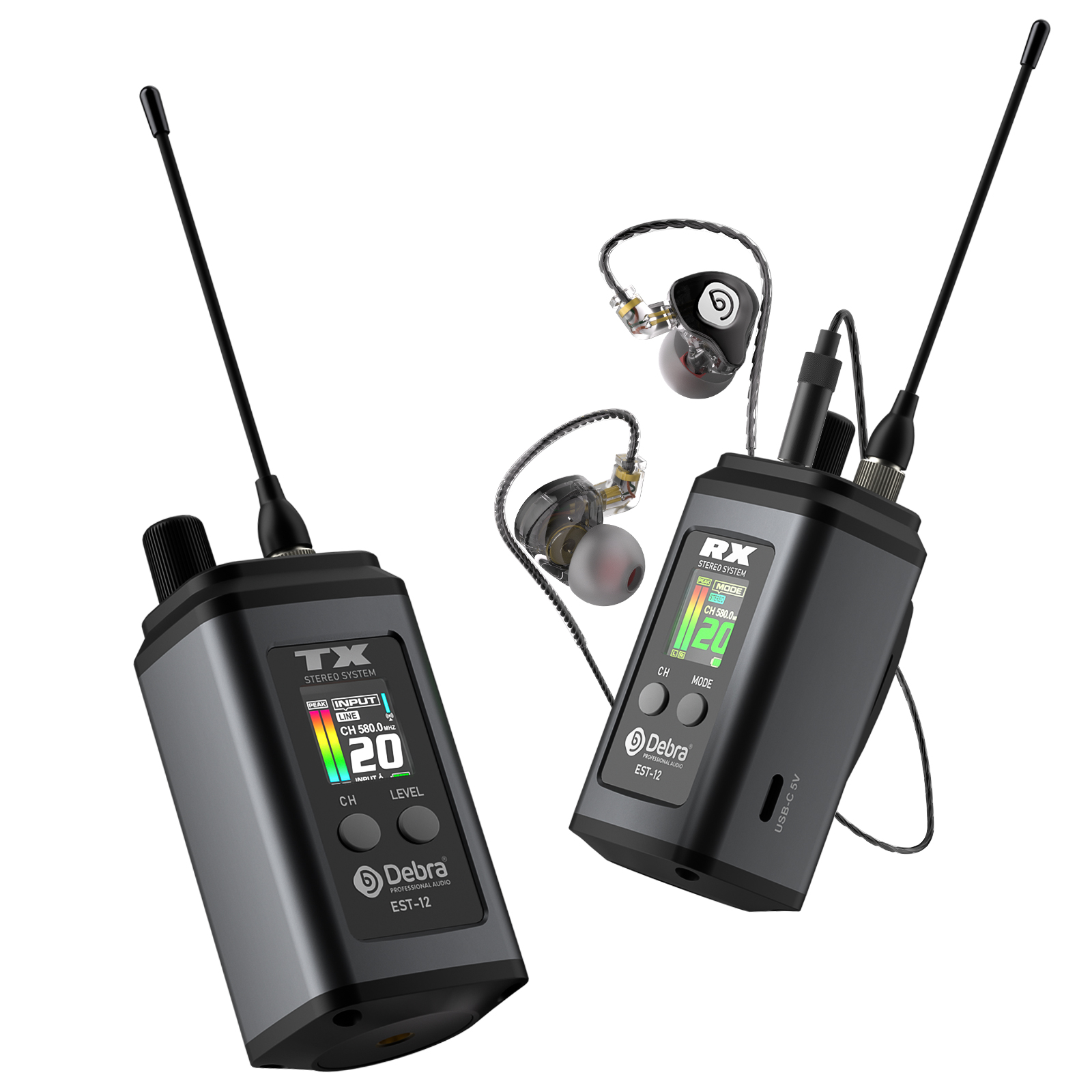 EST-12 Stereo Portable Wireless In-Ear Monitor System