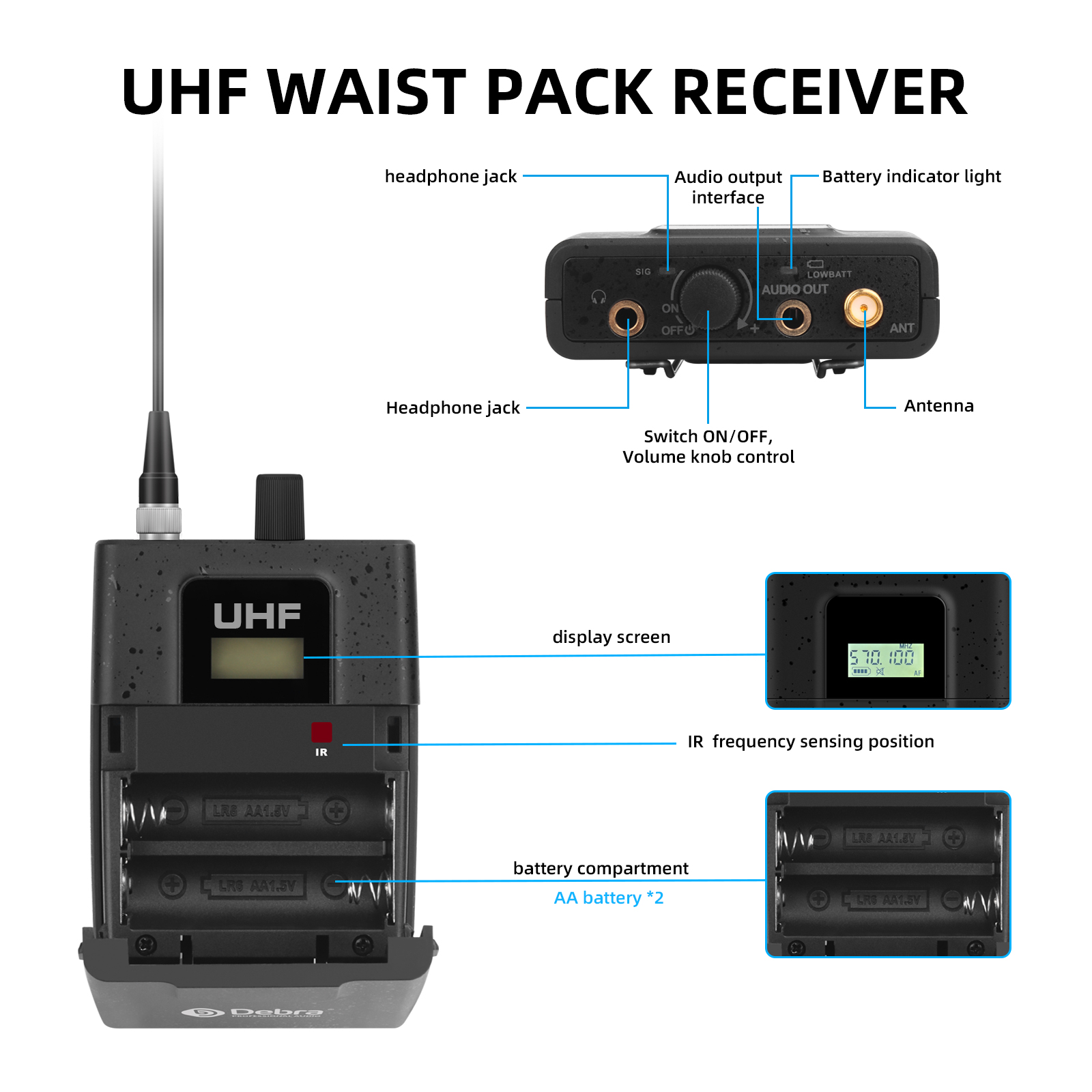 Debra Audio ER-404 UHF Wireless In-Ear Monitoring System