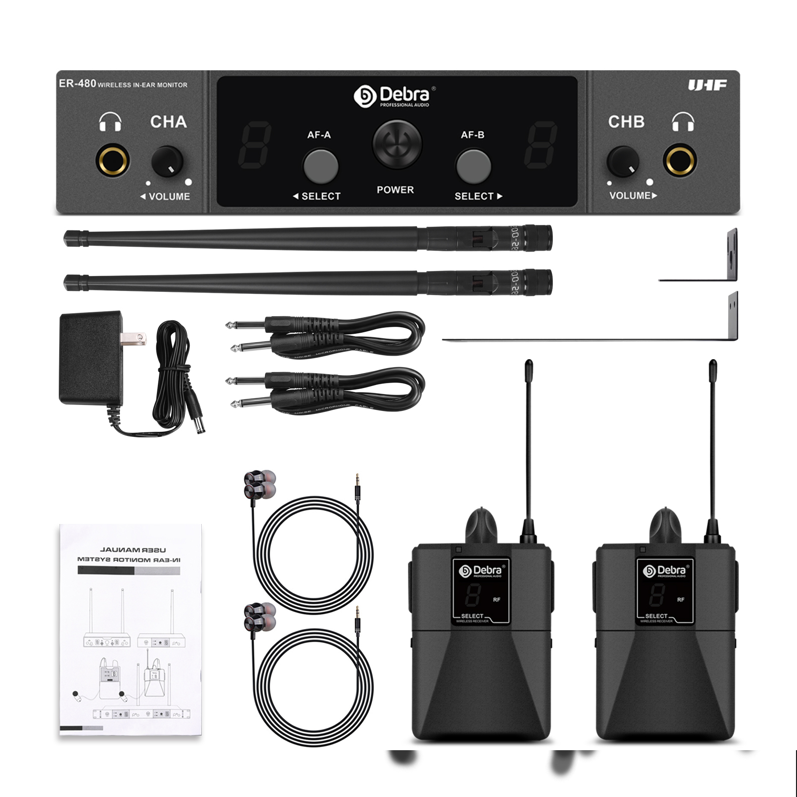 ER-480 UHF Wireless In-Ear Monitoring System（Dual channel transmission）