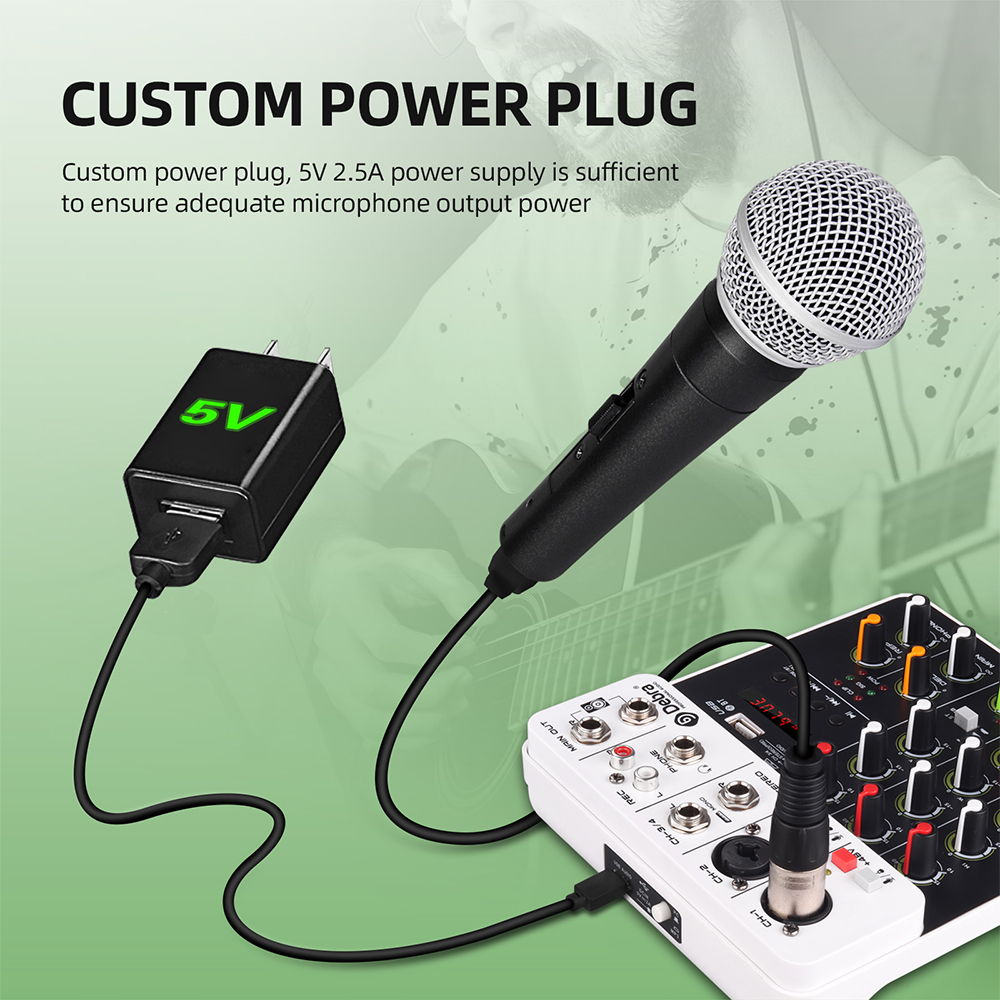 V4 4Channel Audio Mixer PC Recording Sound Card