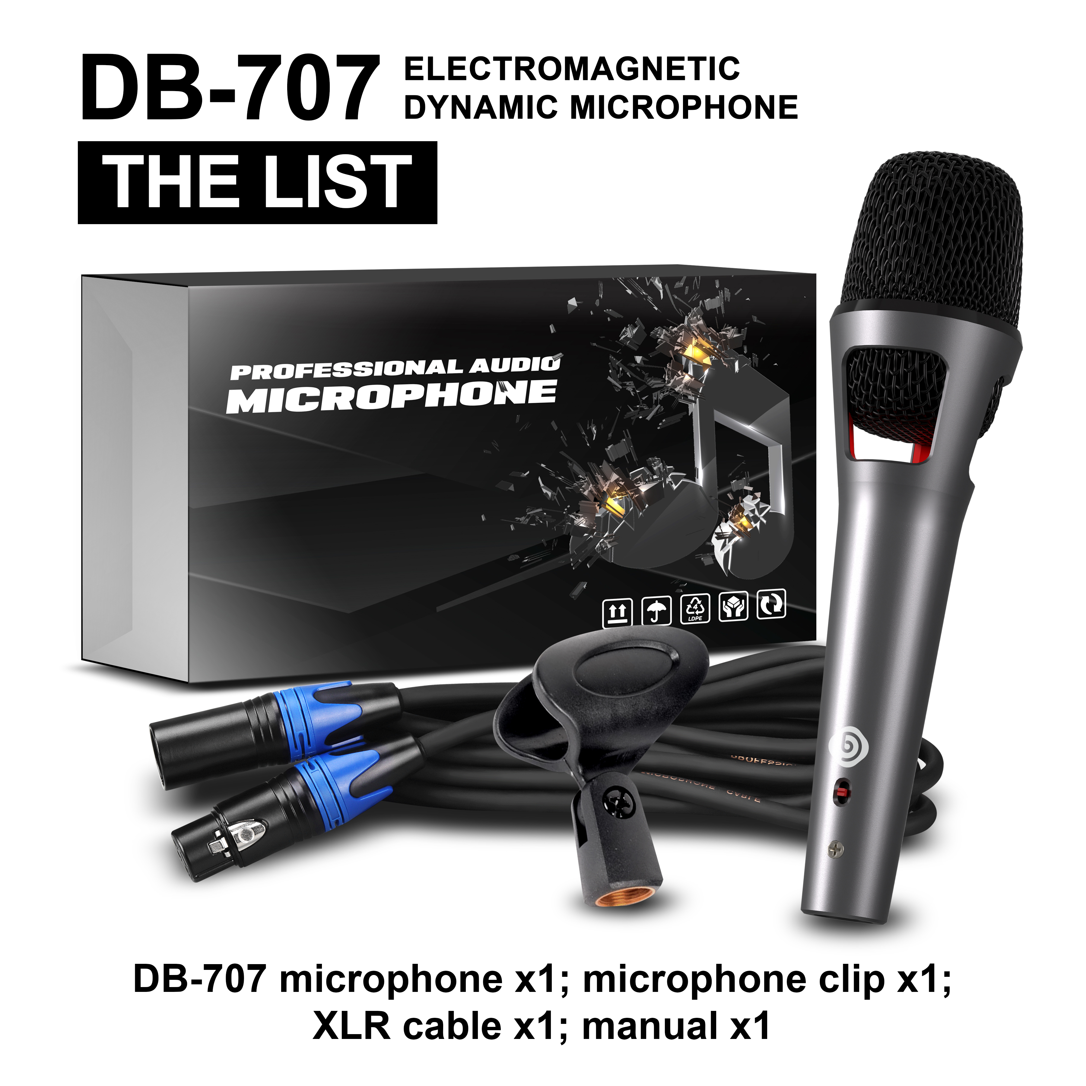 Debra Audio DB-707 Electromagnetic Dynamic Microphone