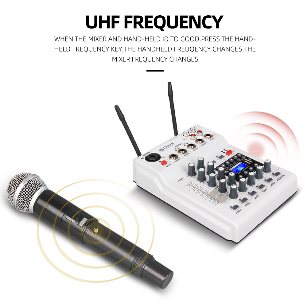 MM-02 UHF Wireless Microphone and Audio Mixer Sound Card Set