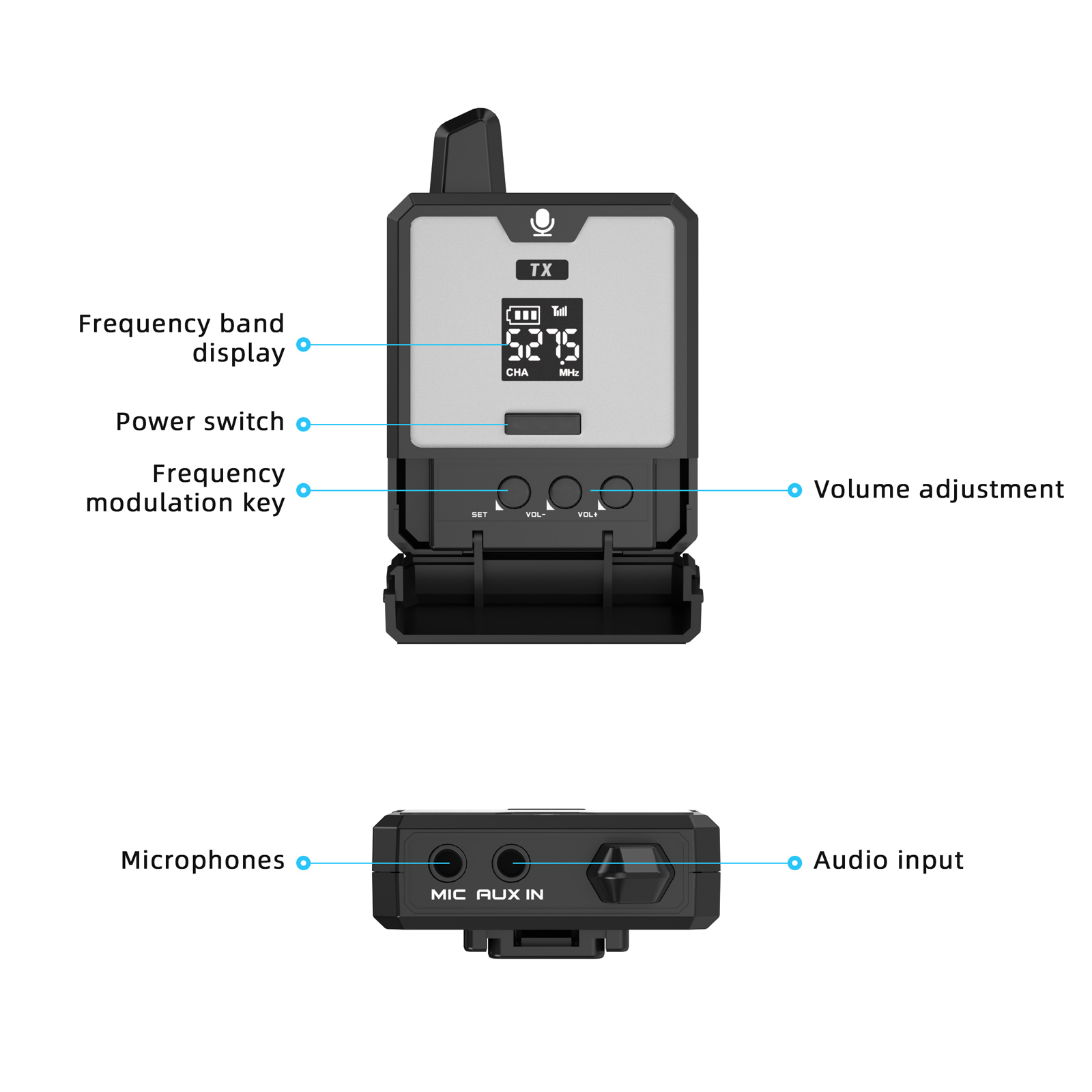 DT-01/02 UHF Wireless Portable Headset Microphone
