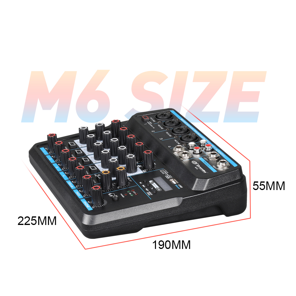 M4/M6 4/6 Channel Audio Interface Mixer