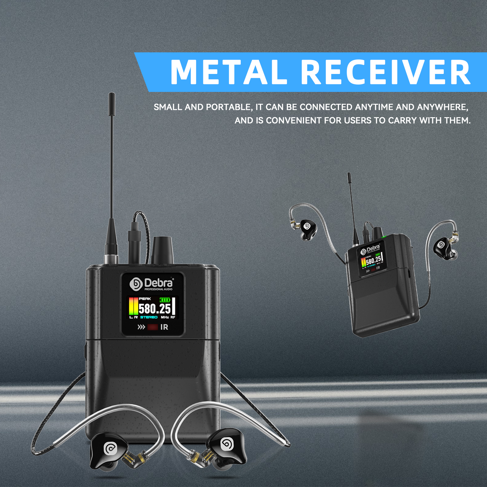 Debra Audio RC-V1 Wireless Receiver for Wireless In-Ear Monitor Systems (ST-102/202 M-PROI)