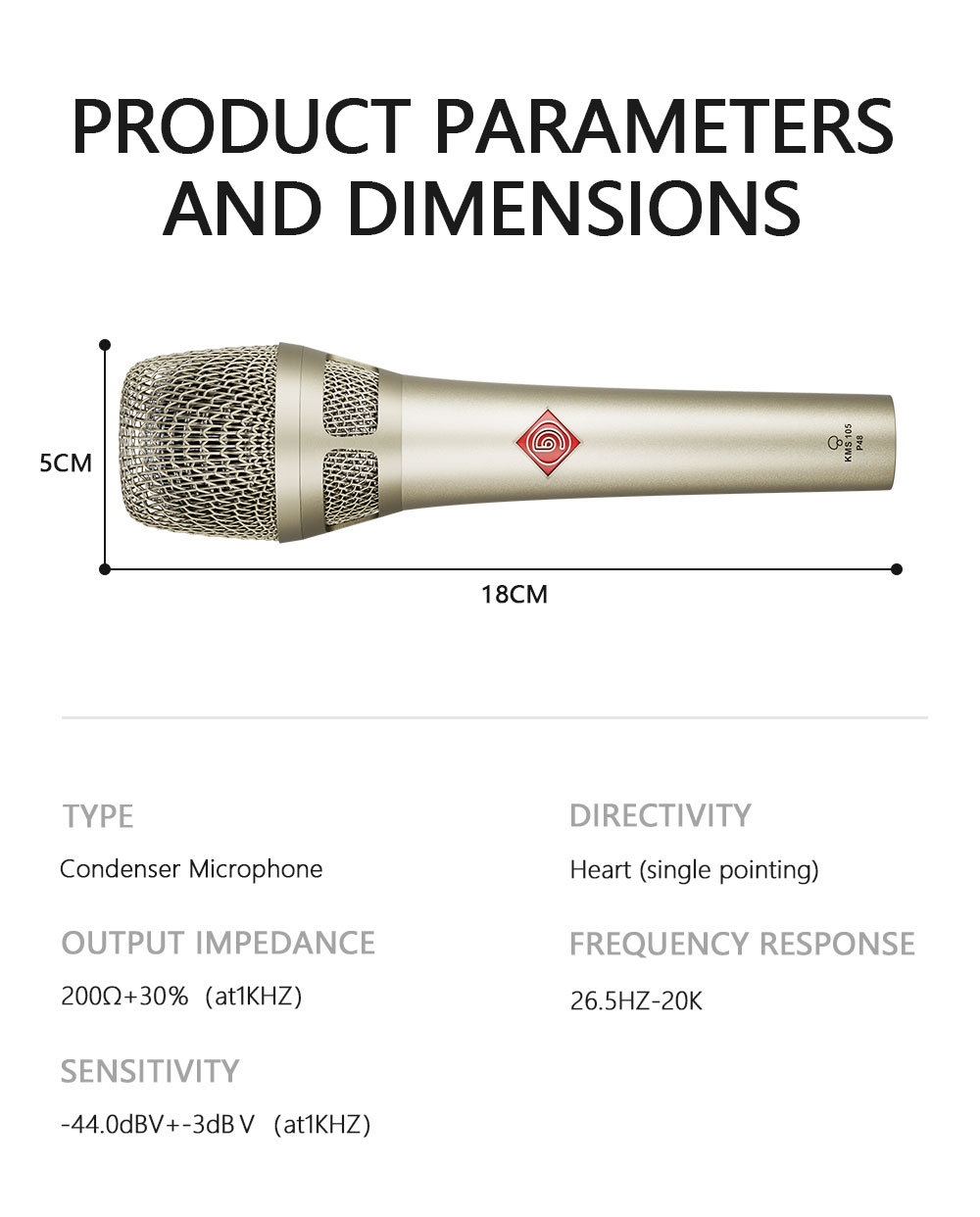 Debra Audio KMS-105 New Professional Recording Condenser Microphone