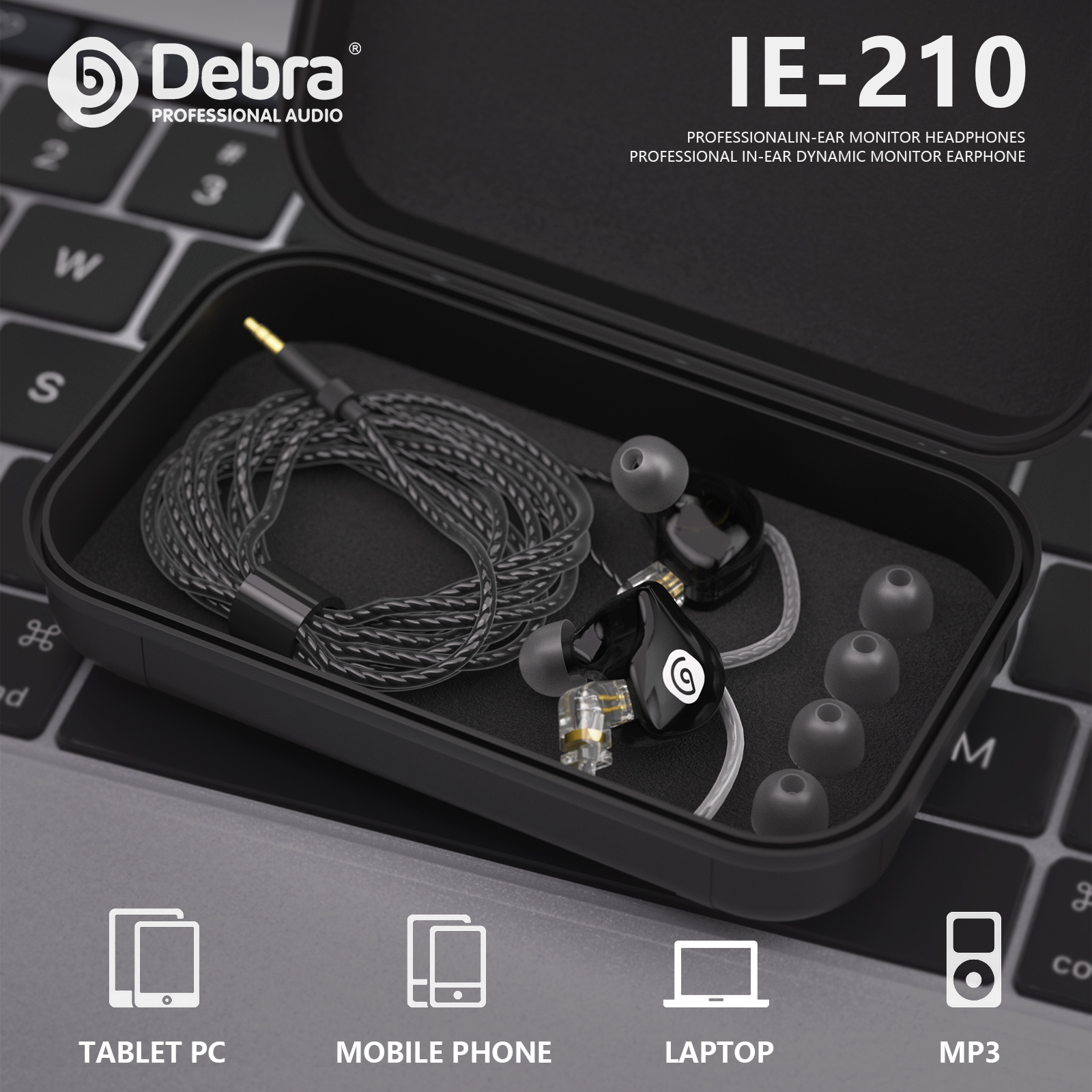 IE-210 Professional In-Ear Monitoring Headphones (Black)