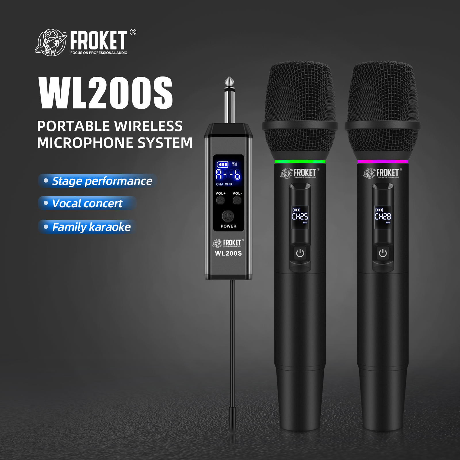 Debra Audio WL200S 2.4G Wireless Microphone System