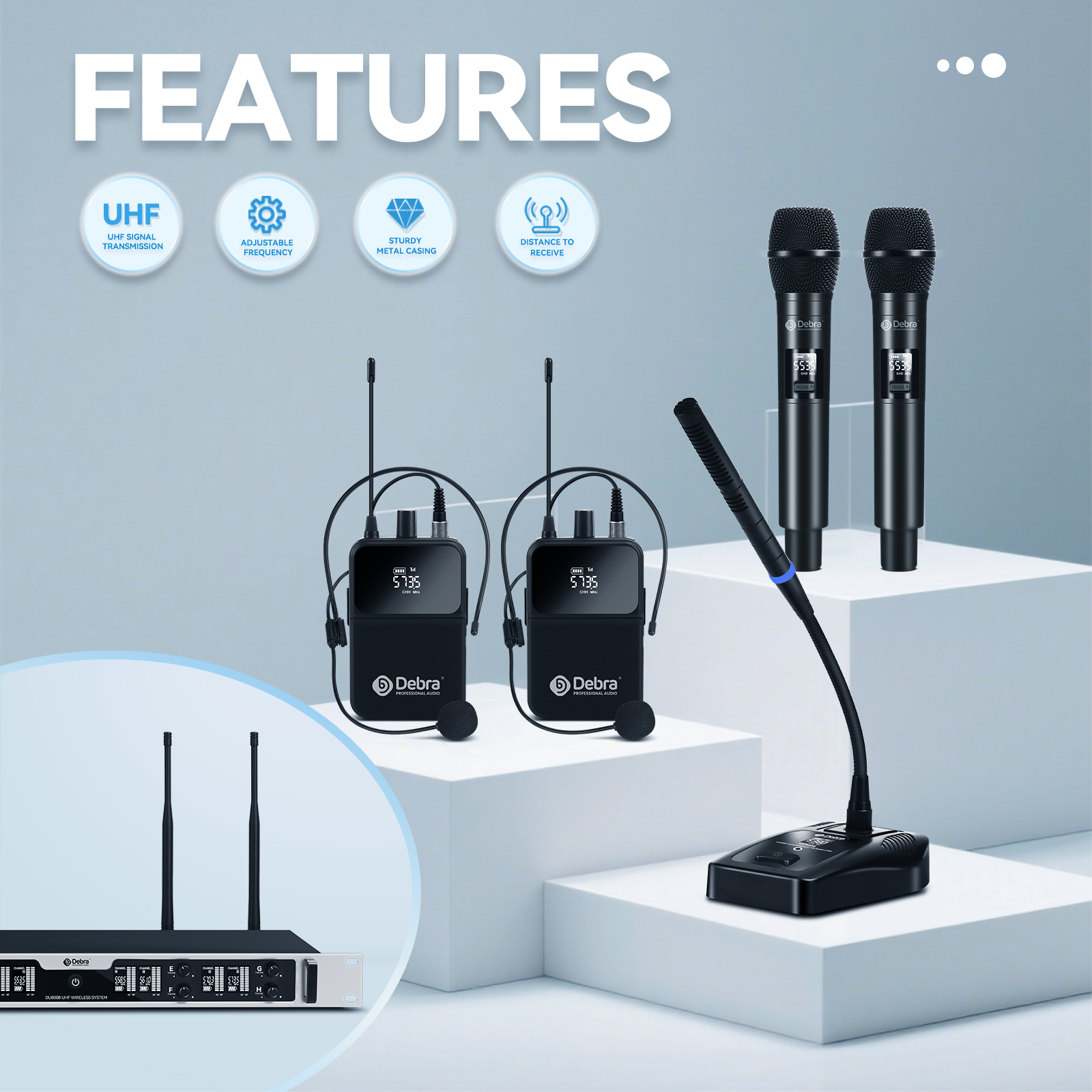 DU8008 UHF Wireless Microphone System