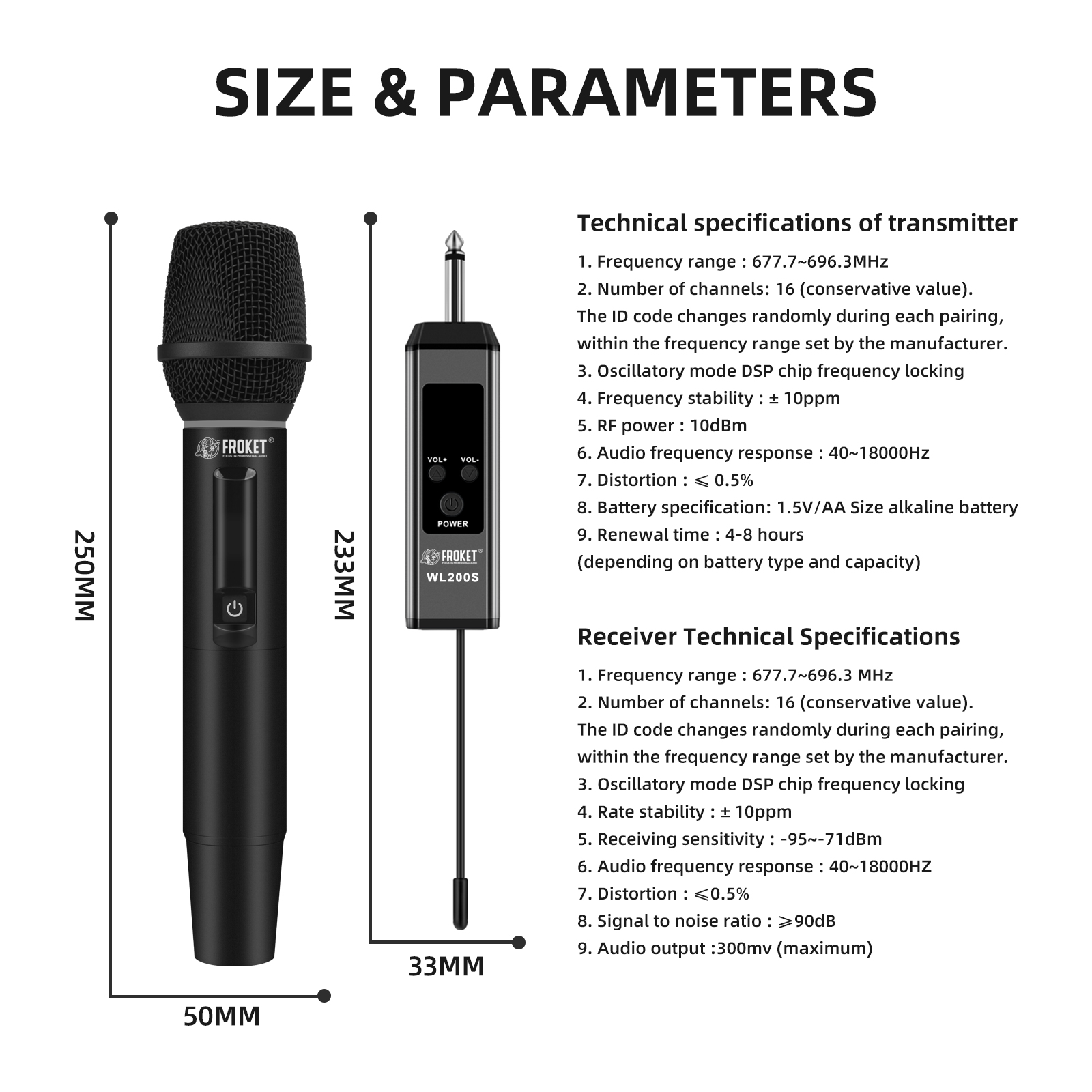 Debra Audio WL200S 2.4G Wireless Microphone System