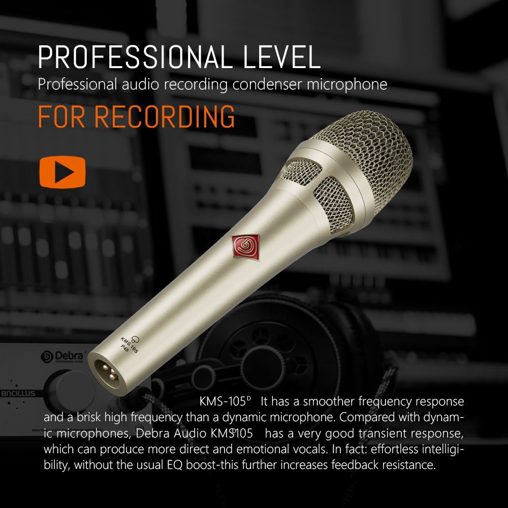 Debra Audio KMS-105 New Professional Recording Condenser Microphone