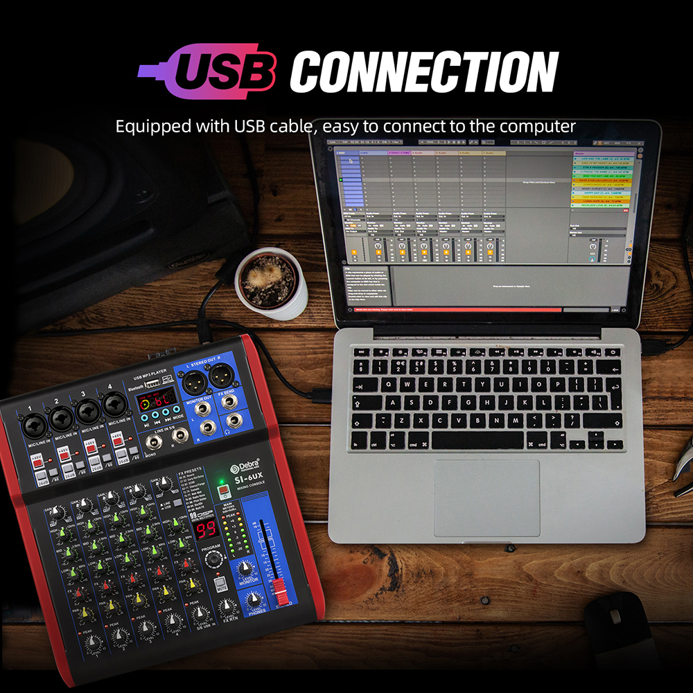 SI Series Audio Mixer DJ console（4/6/8 Channel）