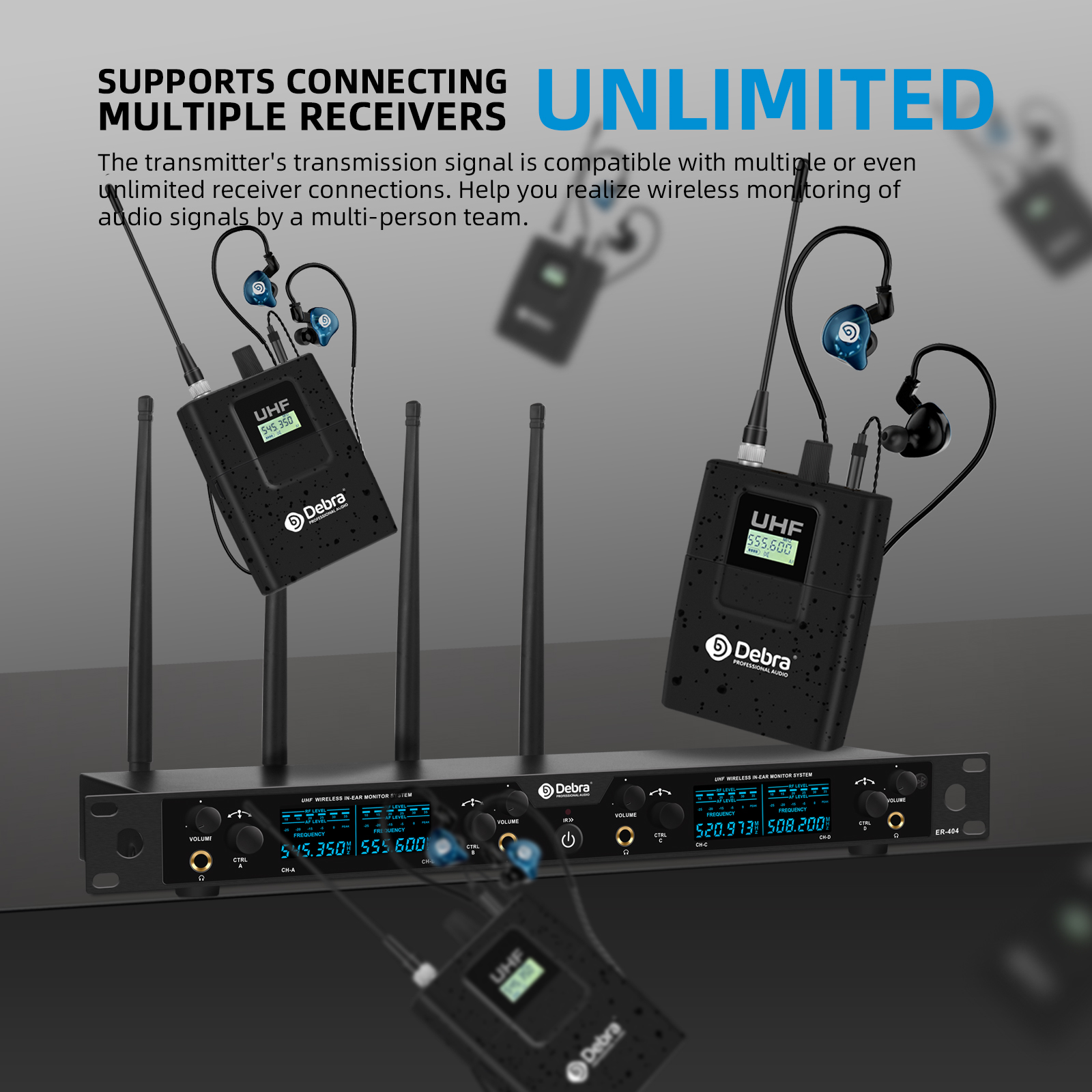 Debra Audio ER-404 UHF Wireless In-Ear Monitoring System