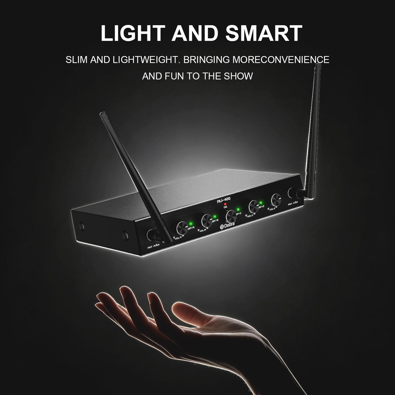 AU-400+ UHF Wireless Microphone System (Handheld/Lavalier/Headset)
