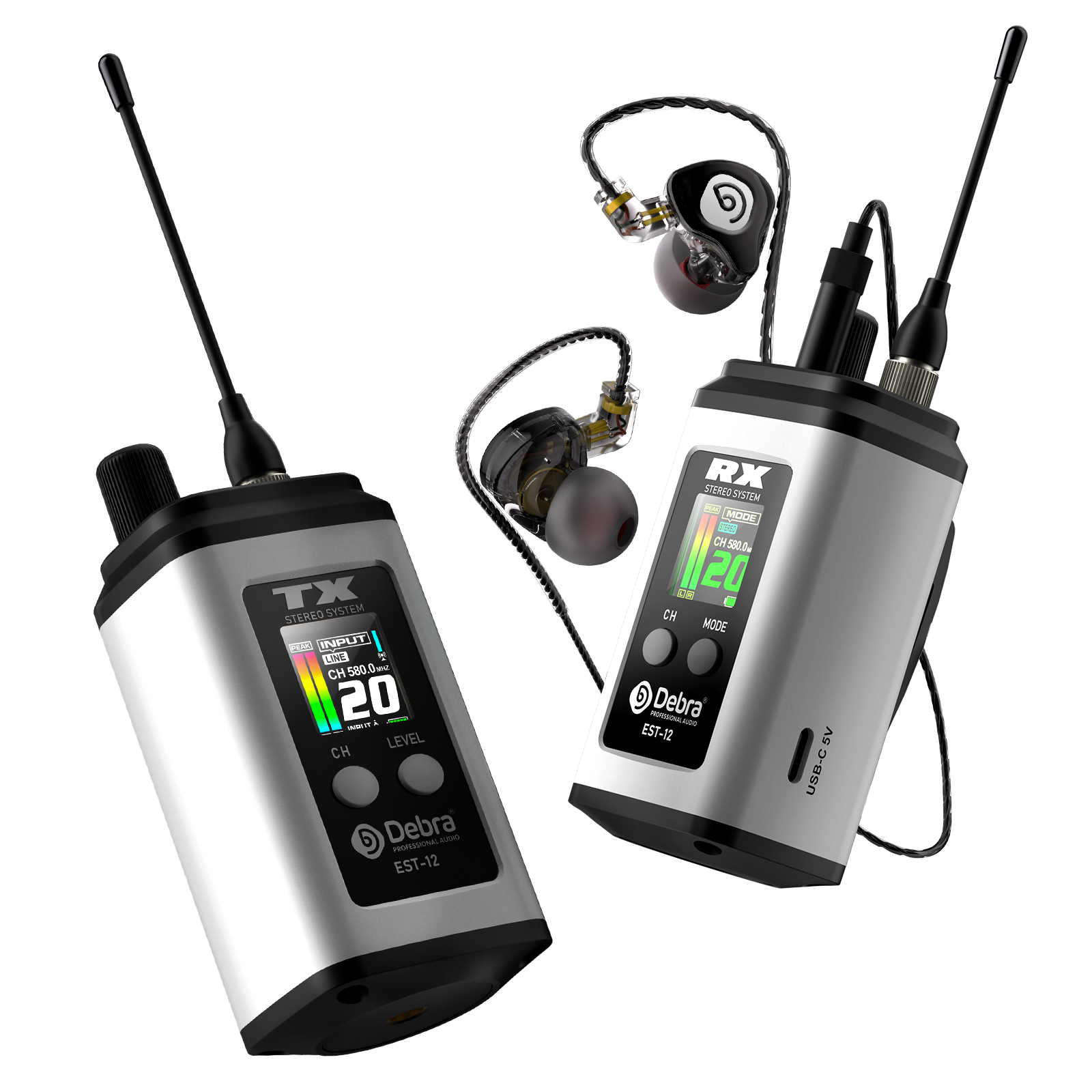 EST-12 Stereo Portable Wireless In-Ear Monitor System