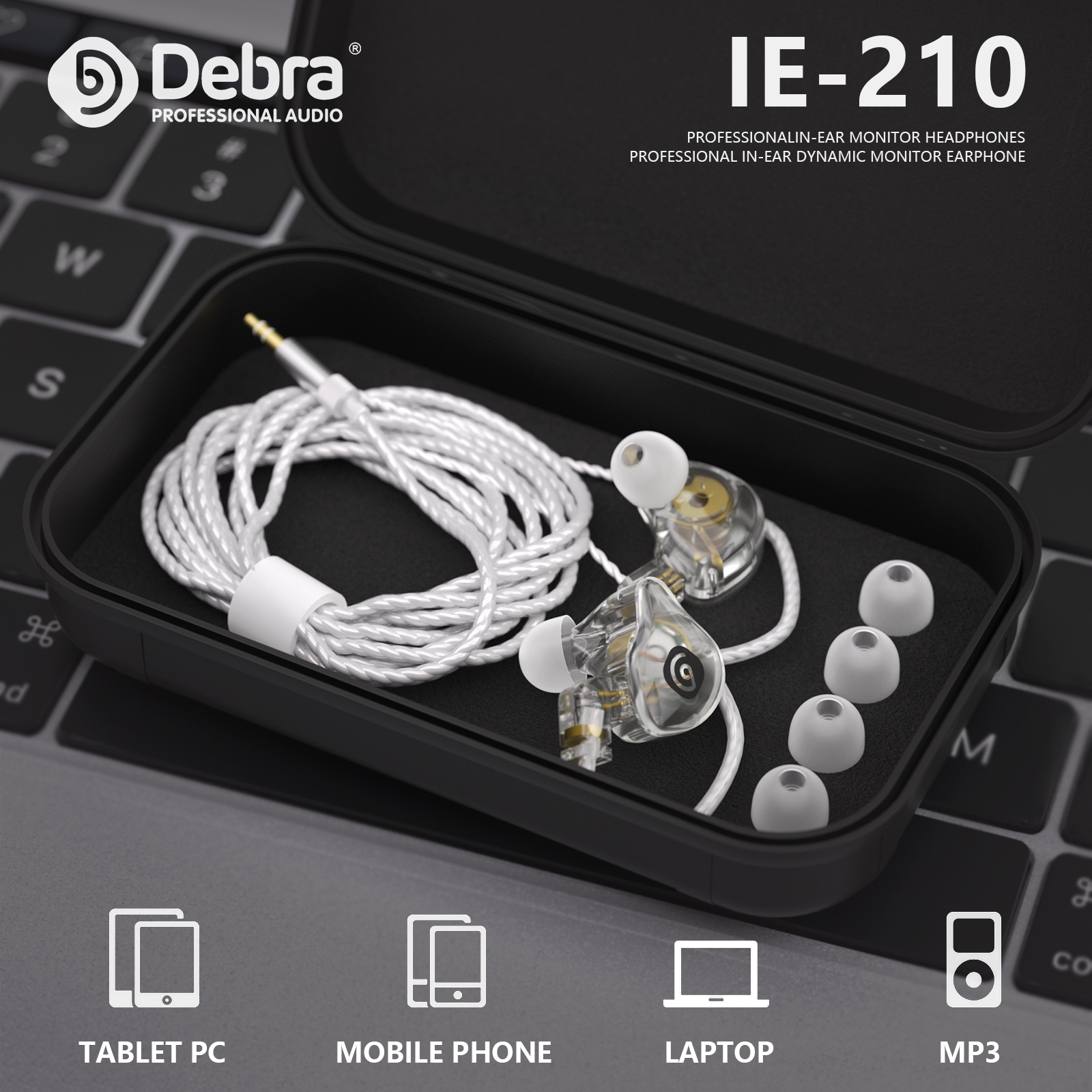 IE-210 Professional In-Ear Monitoring Headphones (Transparent)