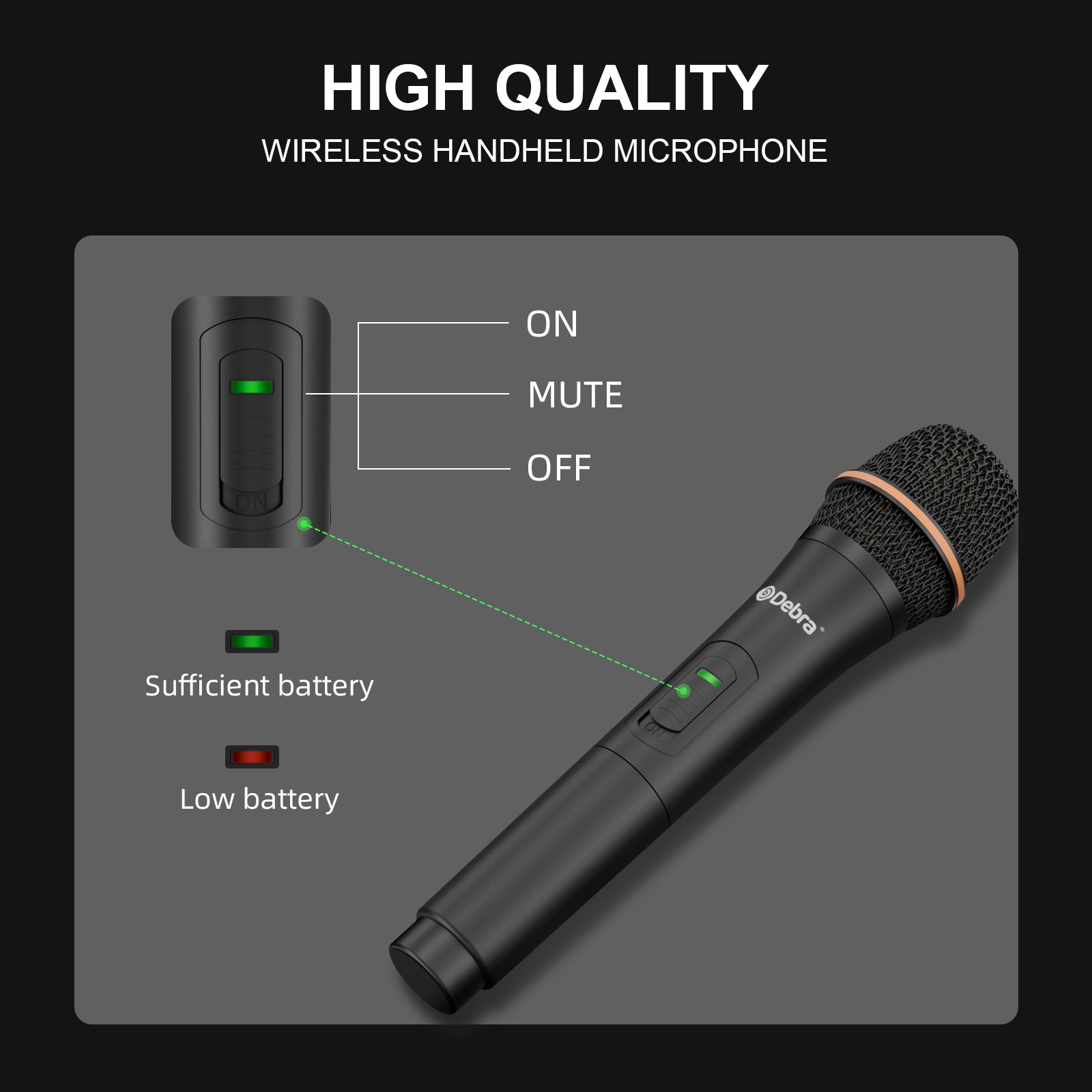 AU-400+ UHF Wireless Microphone System (Handheld/Lavalier/Headset)