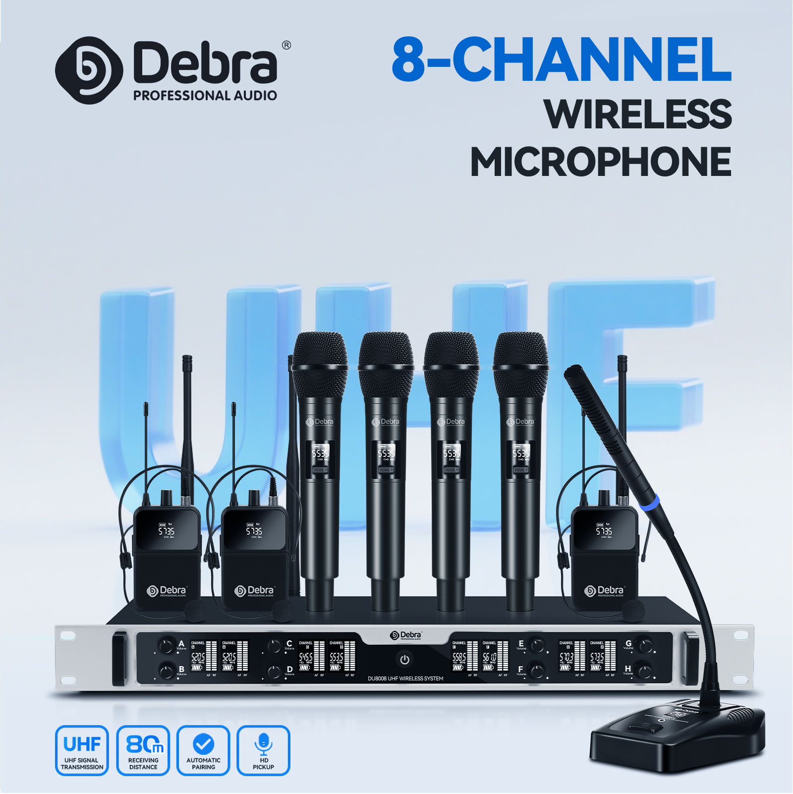 DU8008 UHF Wireless Microphone System