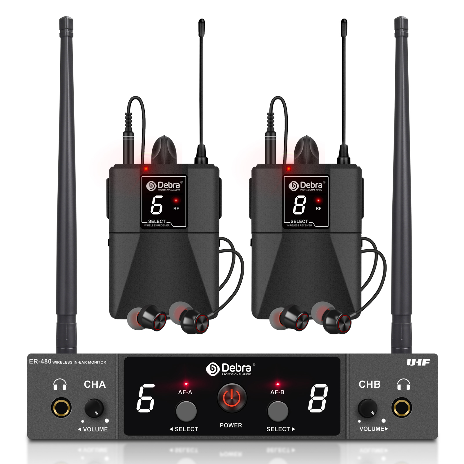 ER-480 UHF Wireless In-Ear Monitoring System（Dual channel transmission）