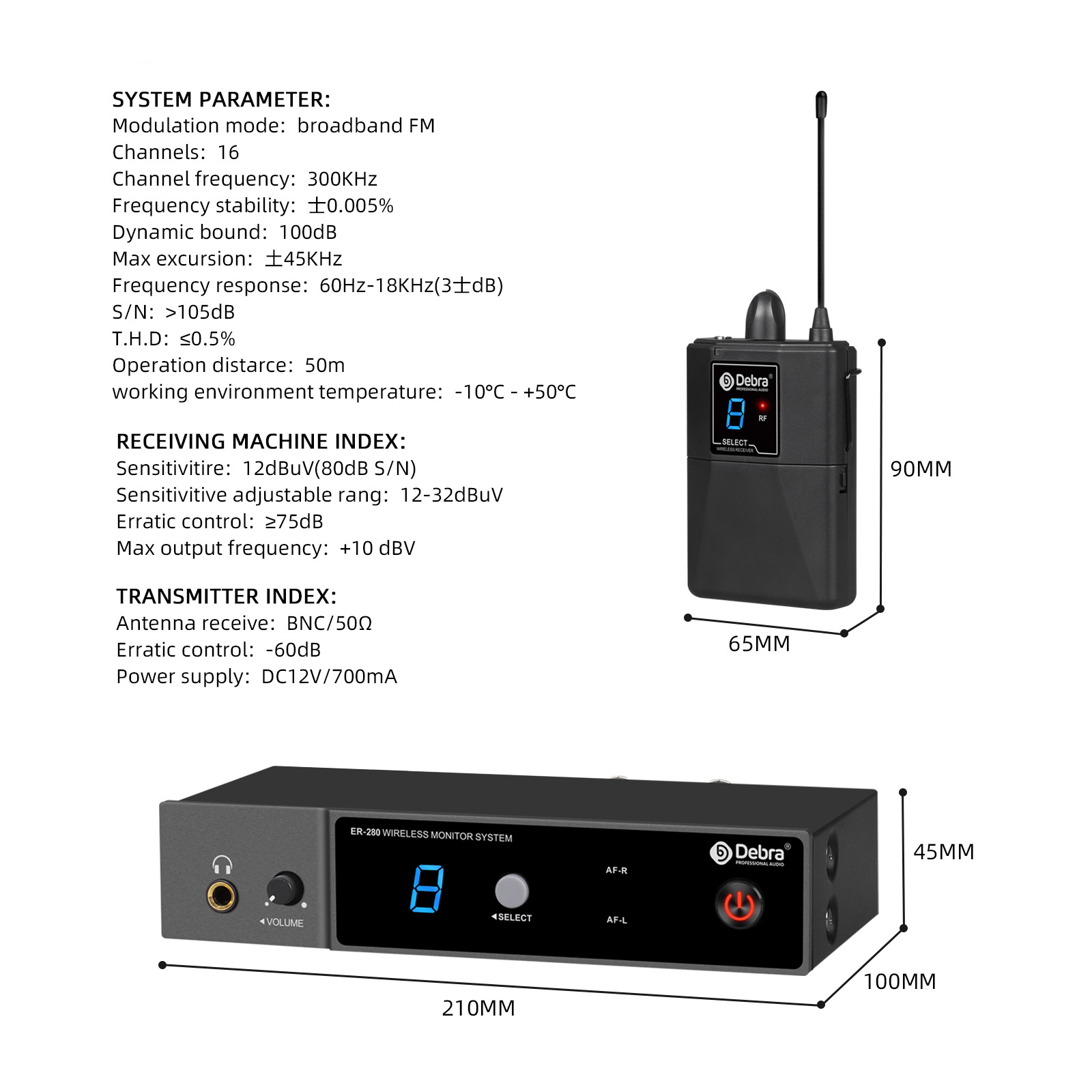 ER-280 UHF Wireless In-Ear Monitoring System