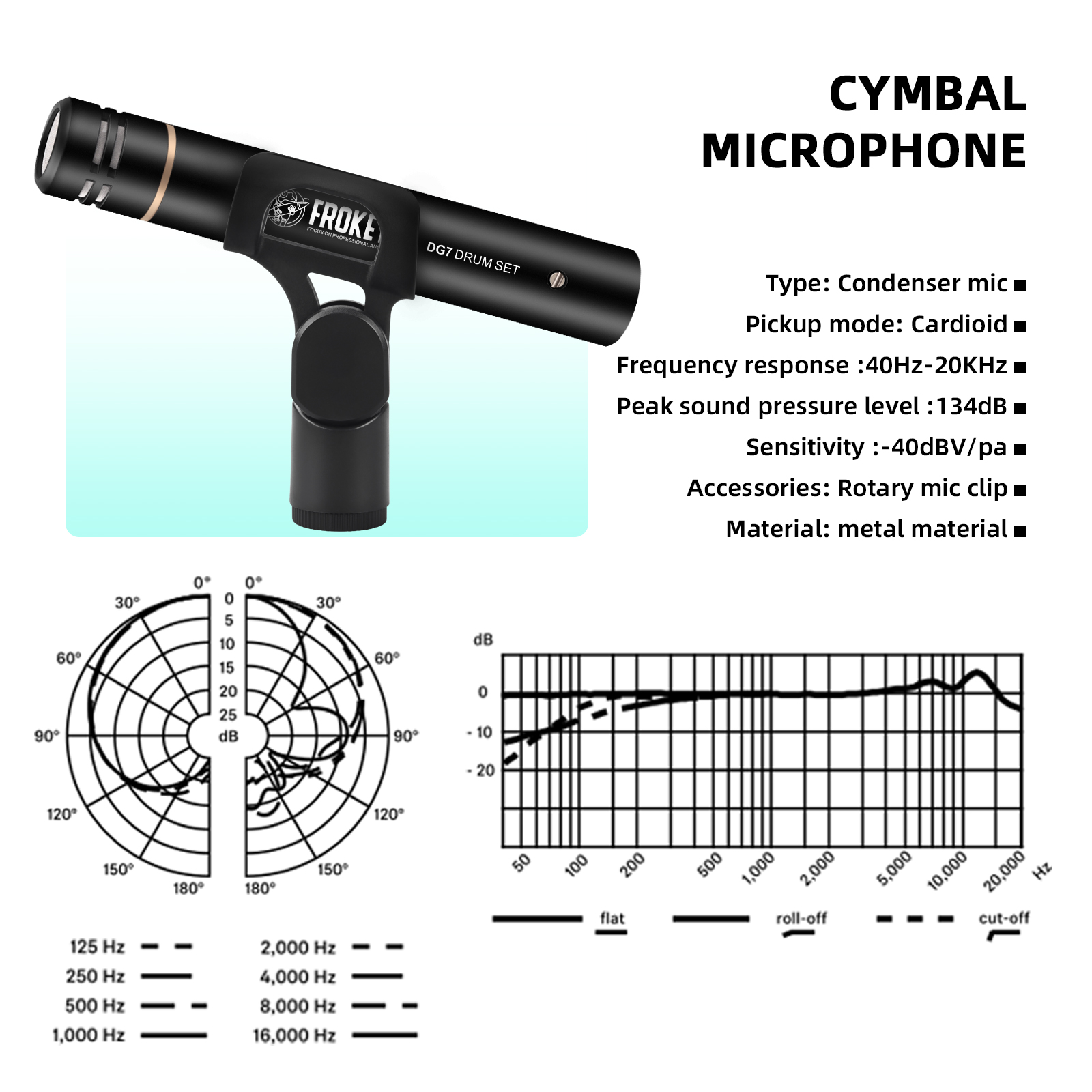 DG7 Drum Microphone Set Condenser Microphone Dynamic Microphone
