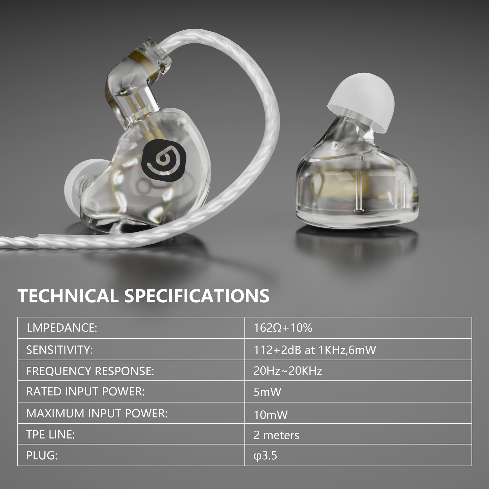 IE-210 Professional In-Ear Monitoring Headphones (Transparent)